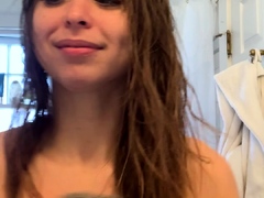 Small titted babe gives awesome blowjob